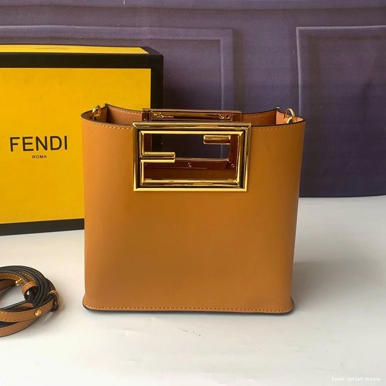 Cheap In Small Bag Brown Fendi Way Leather Calf 0801